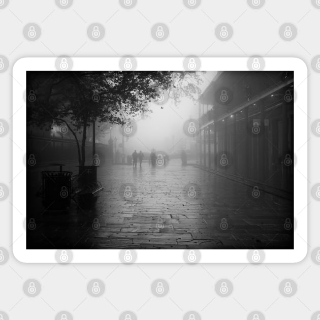 New Orleans on a foggy day Sticker by va103